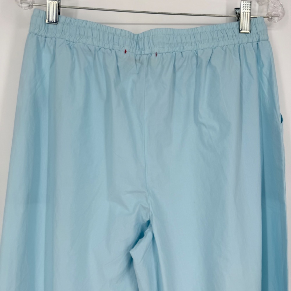 NWOT Stark X Wide Leg Pants Light Blue Cotton Stretch Drawstring Made in USA M - Picture 9 of 15